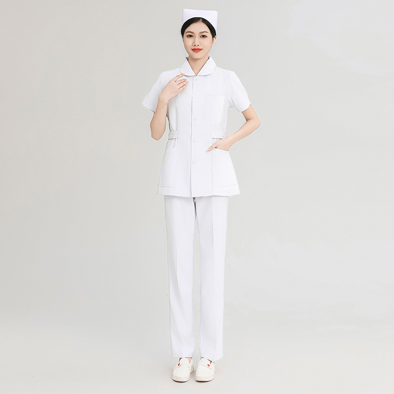 Униформа за медицински сестри – женска, дълъг ръкав, кръгла яка, полиестер/памук, влагоотводяща, устойчивост на хлор, подходяща за зима/пролет/есен