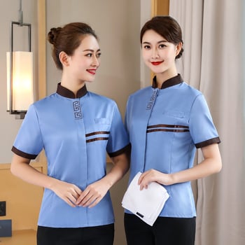 Работно палто – влагоотвеждаща памук/полиестер смес, 30% памук / 70% полиестер, памучна подплата 30%, унисекс, лятна униформа за почистване