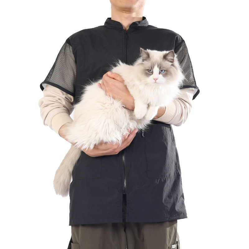 Mājdzīvnieku kopšanas apģērbs ar režģa ventilāciju: Ruthdanny, elpojošs neilons, matu pieķeršanās novēršana, pavasaris-vasara