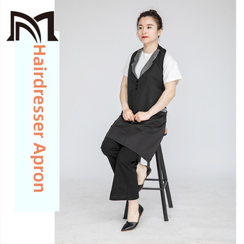 Полиестерен безръкав фризьорски фартух с антизамърсяващо покритие, модерен минималистичен стил