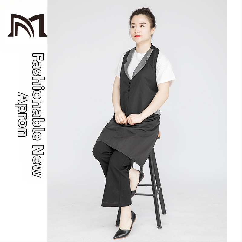 Полиестерен безръкав фризьорски фартух с антизамърсяващо покритие, модерен минималистичен стил