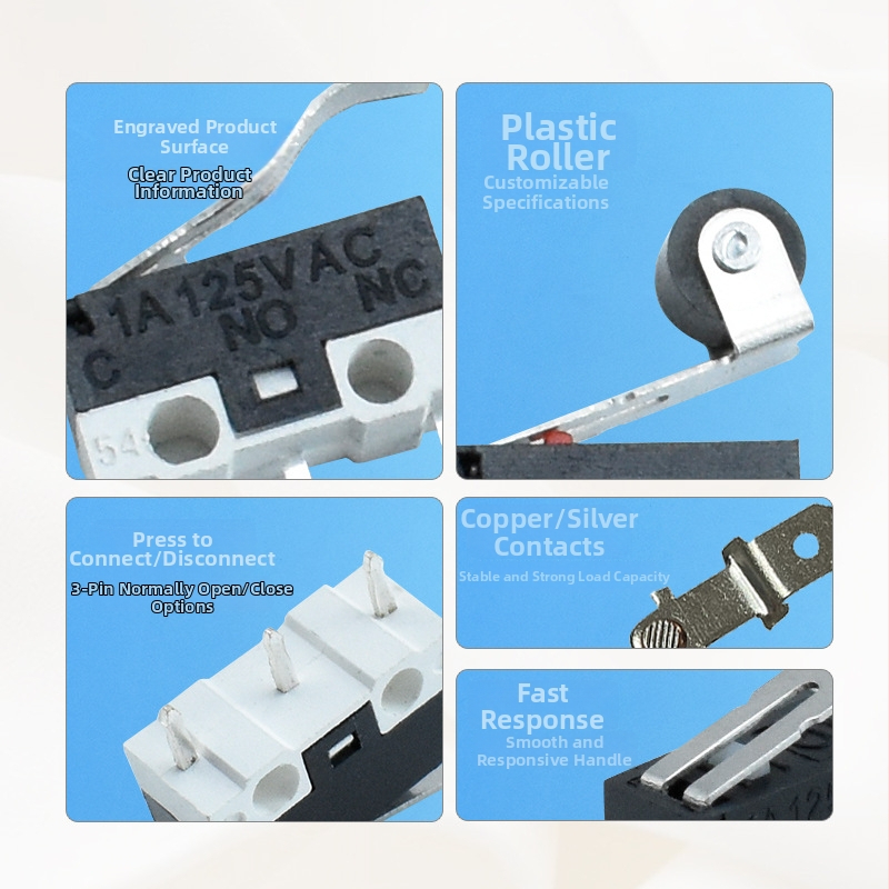 KW10 μικροδιακόπτης, 3 επαφές, διακόπτης περιορισμού διαδρομής με χειριστήριο τύπου R, εκρηξιο-ανθεκτικός, 100.000 κύκλοι ζωής, 12–250V