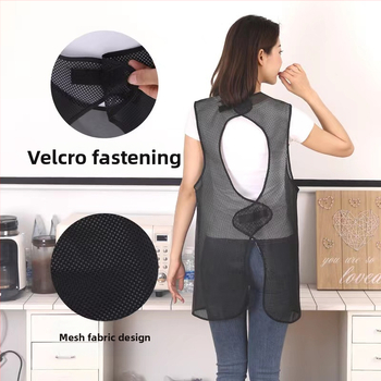 Водоустойчива TPU безръкавна престилка за грижа за домашни любимци – удължена дължина, дишаща, геометричен модел, корейски стил