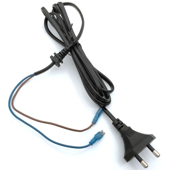 Захранващ кабел BIS сертифициран 6A ISI 1100V, PVC обвивка, двупинов и осмоъгълен щепсел