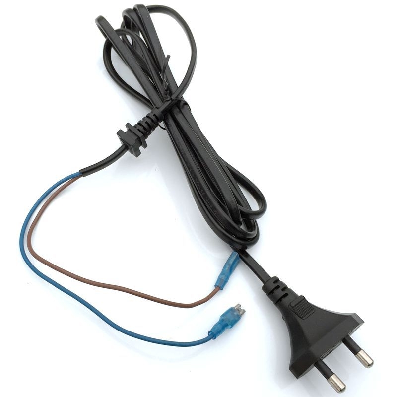 Захранващ кабел BIS сертифициран 6A ISI 1100V, PVC обвивка, двупинов и осмоъгълен щепсел