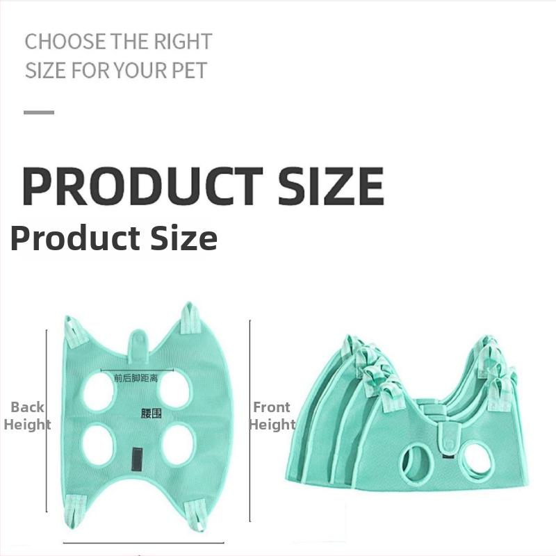 Dzīvnieku kopšanas hamaks nagu griešanai, ausu kopšanai un dušai — Zhen duo, nešķiedru materiāls