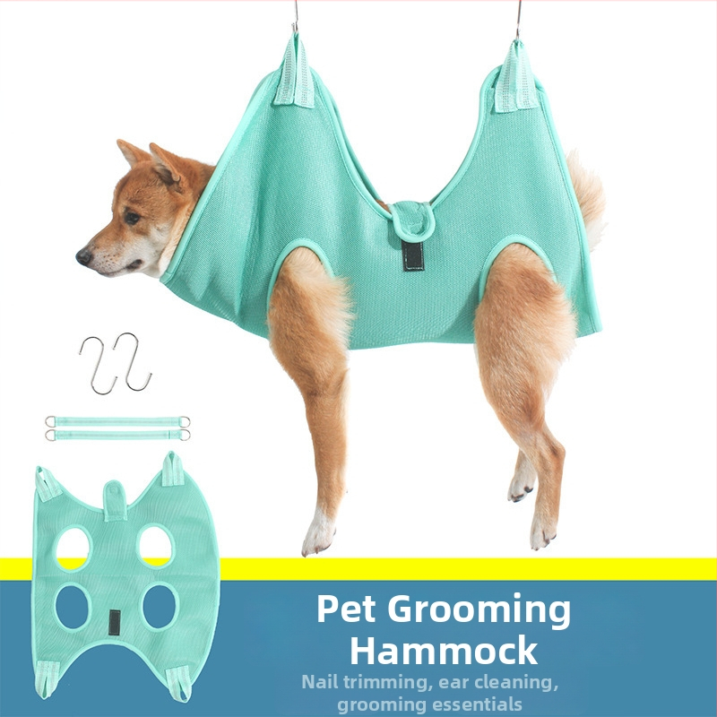 Dzīvnieku kopšanas hamaks nagu griešanai, ausu kopšanai un dušai — Zhen duo, nešķiedru materiāls