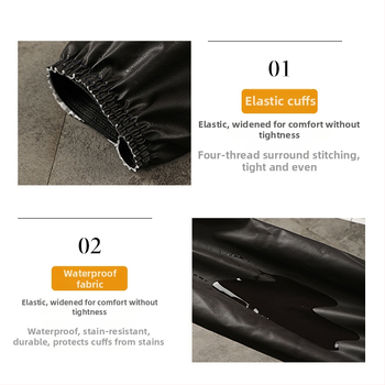 PVC кожени ръкави за водоустойчиви задачи в градината и кухнята — здрави, устойчиви на петна