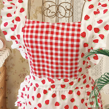 Престилка с ръкави — корейски стил, антизагрязняваща, флорални мотиви, марка Fabric Sample Story