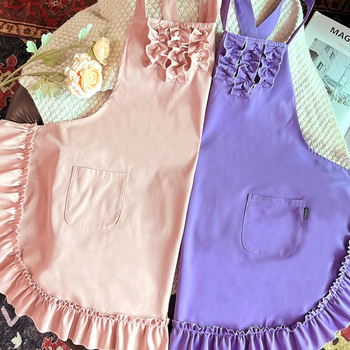 Безръкавна престилка от полиестер, антизамърсяващ финиш, модерен минималистичен стил, едноцветен дизайн