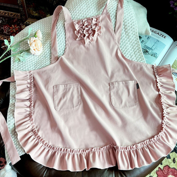 Безръкавна престилка от полиестер, антизамърсяващ финиш, модерен минималистичен стил, едноцветен дизайн