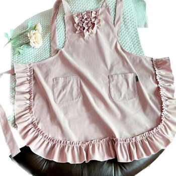 Безръкавна престилка от полиестер, антизамърсяващ финиш, модерен минималистичен стил, едноцветен дизайн