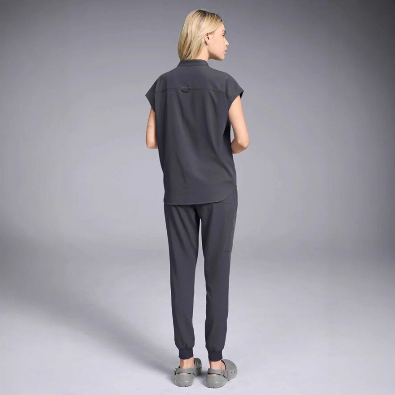 Σετ ιατρικών ενδυμάτων unisex – κοντομάνικες ιατρικές στολές με V-λαιμό, απομάκρυνση υγρασίας, πολυεστερ-ελαστάνη ανάμιξη (72% πολυεστέρας, 7% ελαστάνη) για νοσοκομεία και οδοντιατρικές κλινικές