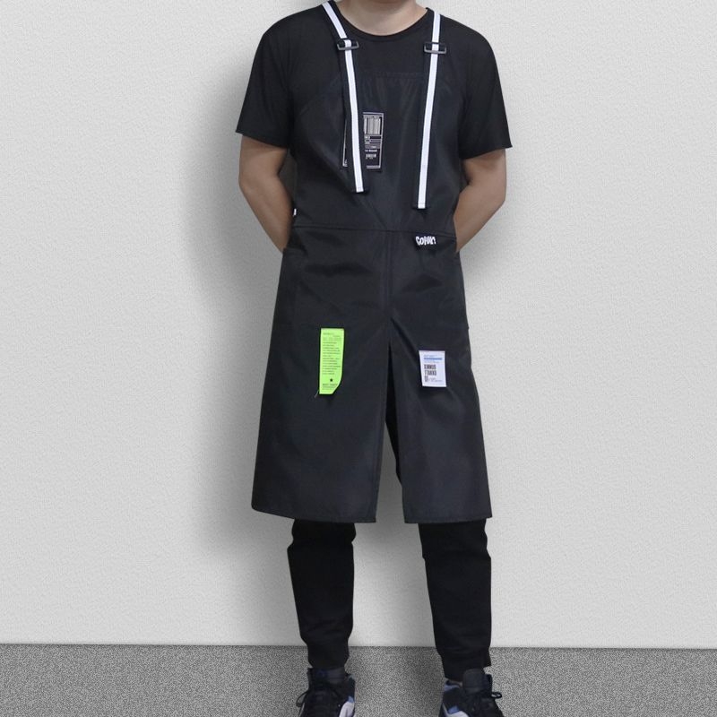 Фризьорски фартух с ръкави, полиестер, маслоустойчив и устойчив на замърсяване, етнически стил