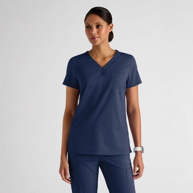 Unisex medicinska uniforma set, s odvajanjem vlage, kratki rukavi, V izrez, 72% poliester, 7% spandex