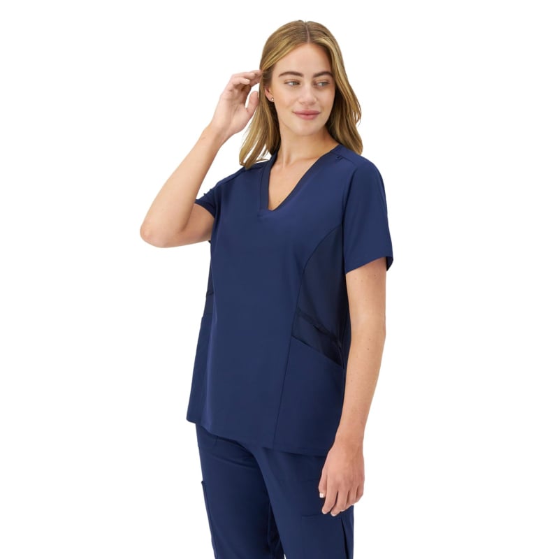 Unisex set zdravotných scrubs – krátke rukávy, V výstrih, materiál odvádza vlhkosť, 72% polyester, 7% elastán, vhodný do nemocnice aj veterinárnej kliniky