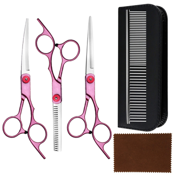 Mājdzīvnieku kopšanas šķēru komplekts – profesionālas izliektas šķēres suņu apmatojuma griezšanai Teddy suņiem