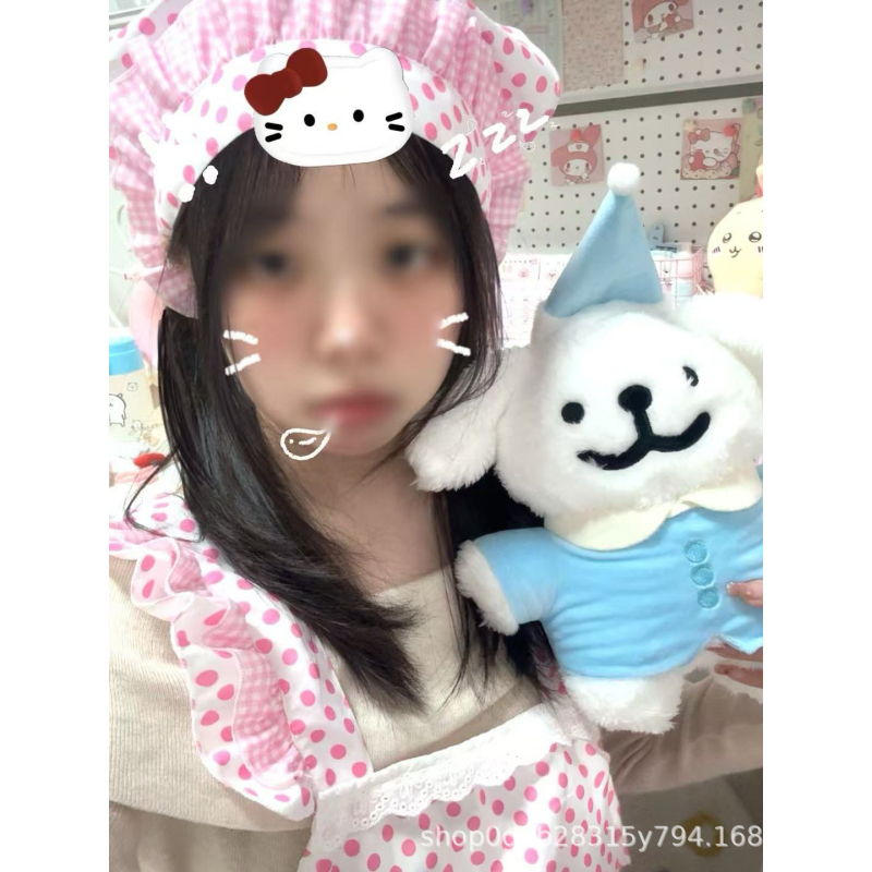 Фартук без ръкави, полиестер, сладък стил, модел: точкова шарка