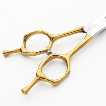 Dzīvnieku kopšanas šķēres komplekts, izliekta elkoņa forma, zobaina asmens, nerūsējošais tērauds, smalki pulēta virsma