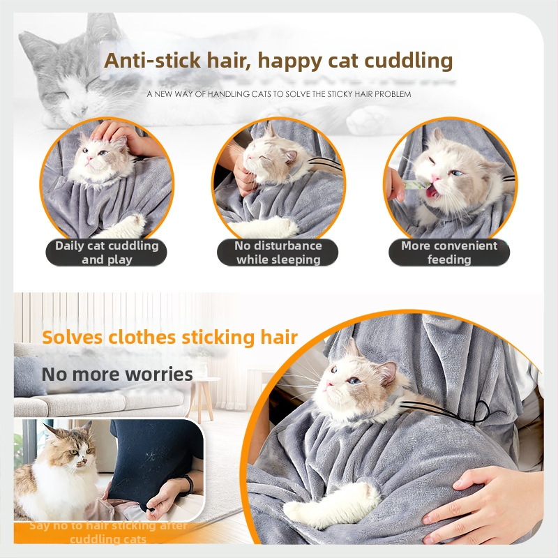 Kaķa priekšauts ar biezāku absorbējošu materiālu, novērš kaķa spalvas nolipšanu uz apģērbu, piemērots lietošanai ārā