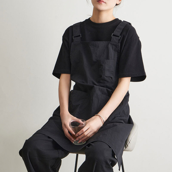 Престилка за работа без ръкави, полиестер, стил модерен минимализъм, еднотонна, регулируеми презрамки за рамене, подходяща за хранителни услуги, подстригване и грижа за домашни любимци