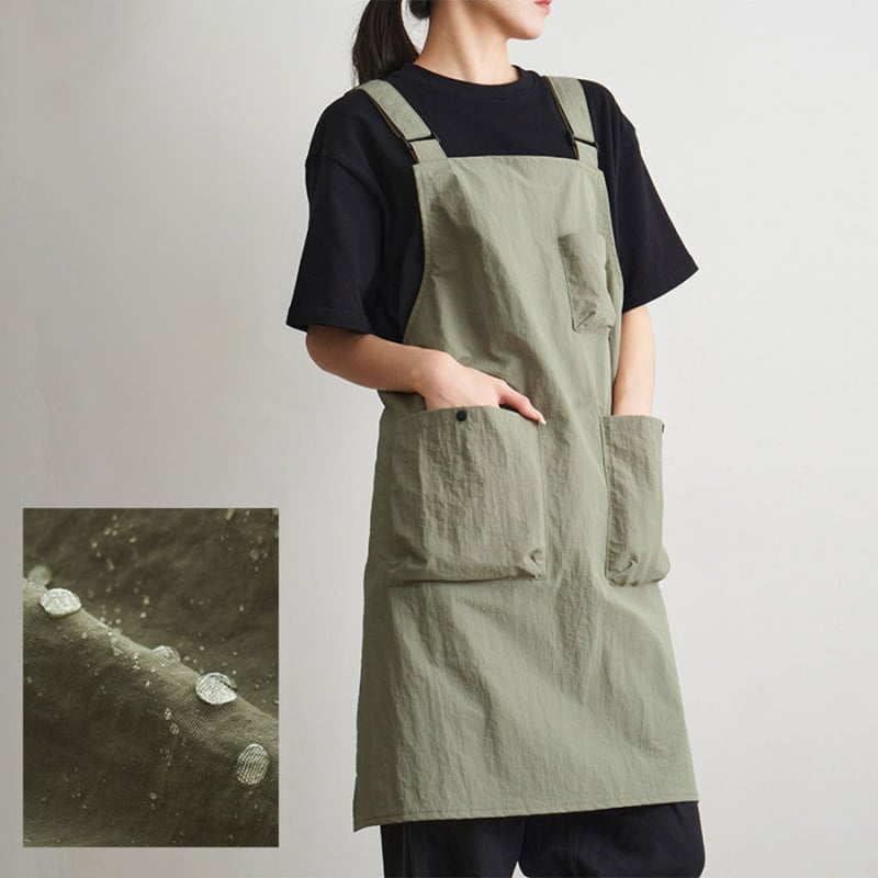 Престилка за работа без ръкави, полиестер, стил модерен минимализъм, еднотонна, регулируеми презрамки за рамене, подходяща за хранителни услуги, подстригване и грижа за домашни любимци