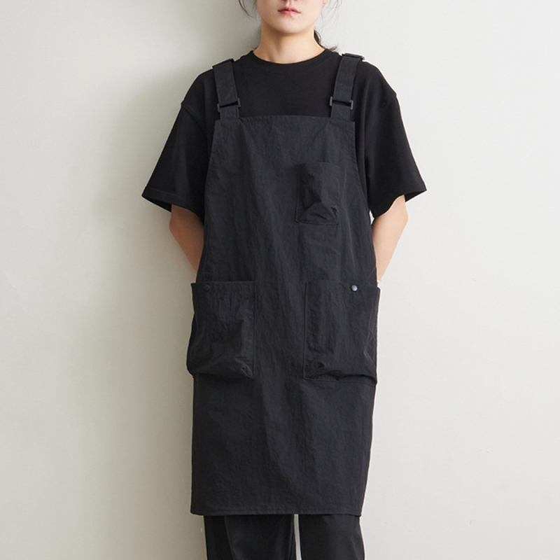 Престилка за работа без ръкави, полиестер, стил модерен минимализъм, еднотонна, регулируеми презрамки за рамене, подходяща за хранителни услуги, подстригване и грижа за домашни любимци