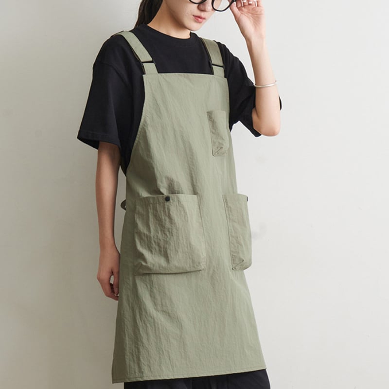 Престилка за работа без ръкави, полиестер, стил модерен минимализъм, еднотонна, регулируеми презрамки за рамене, подходяща за хранителни услуги, подстригване и грижа за домашни любимци