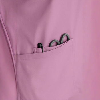 Unisex medicinski scrubs komplet - V-izrez, kratki rukavi, poliester-spandeks materijal s odvlačenjem vlage (odvlačenje vlage; Poliester 72% + Spandeks 7%; V-izrez; Kratki rukavi)