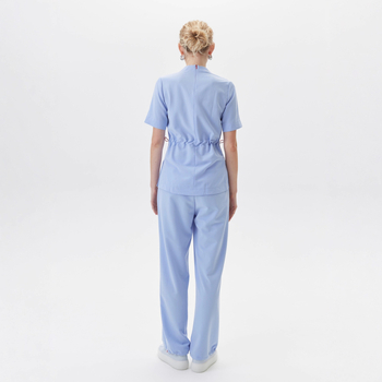 Set medicinske uniforme za osoblje s vlagu odvodećim materijalom, kratki rukav, V-izrez, unisex; poliester 72% / spandeks 7%