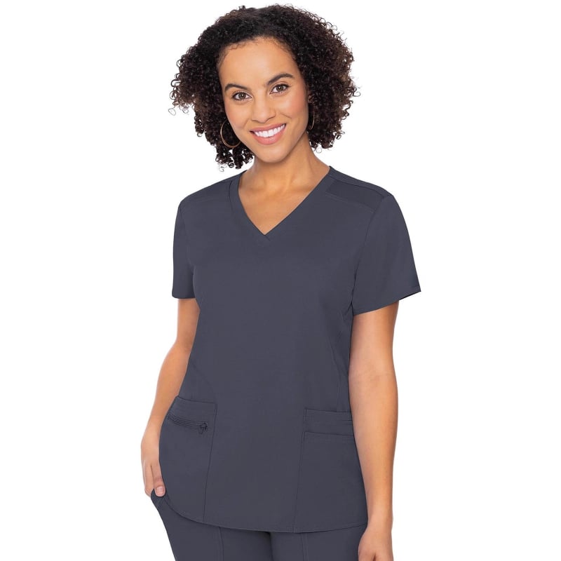 Unisex medicinski scrubs set za bolnice i veterinarske klinike, poliester-elastan blend (72% poliester, 7% elastan), kratki rukavi, V-izrez, jesenska 2025 verzija
