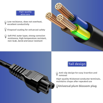 Long Zhengda лаптоп кабел за захранване с британски BS 1363, трижилен, PVC обвивка