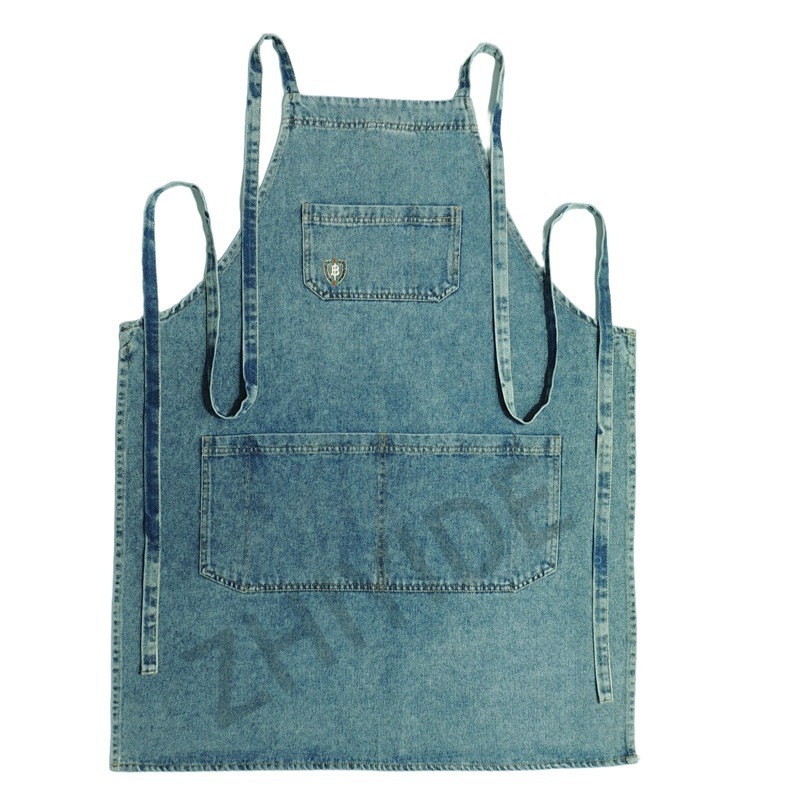 Denim pregača za kuhinju i kućnu upotrebu, japanskog stila radna odjeća, za studentice manikure i žene radnice, bez rukava, univerzalna veličina