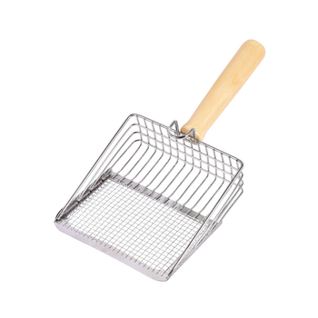 Lopatica za mačji izmet, metalna, 2-u-1, s finim otvorima, za mačke, licencirana privatna marka (Brend: Druga)