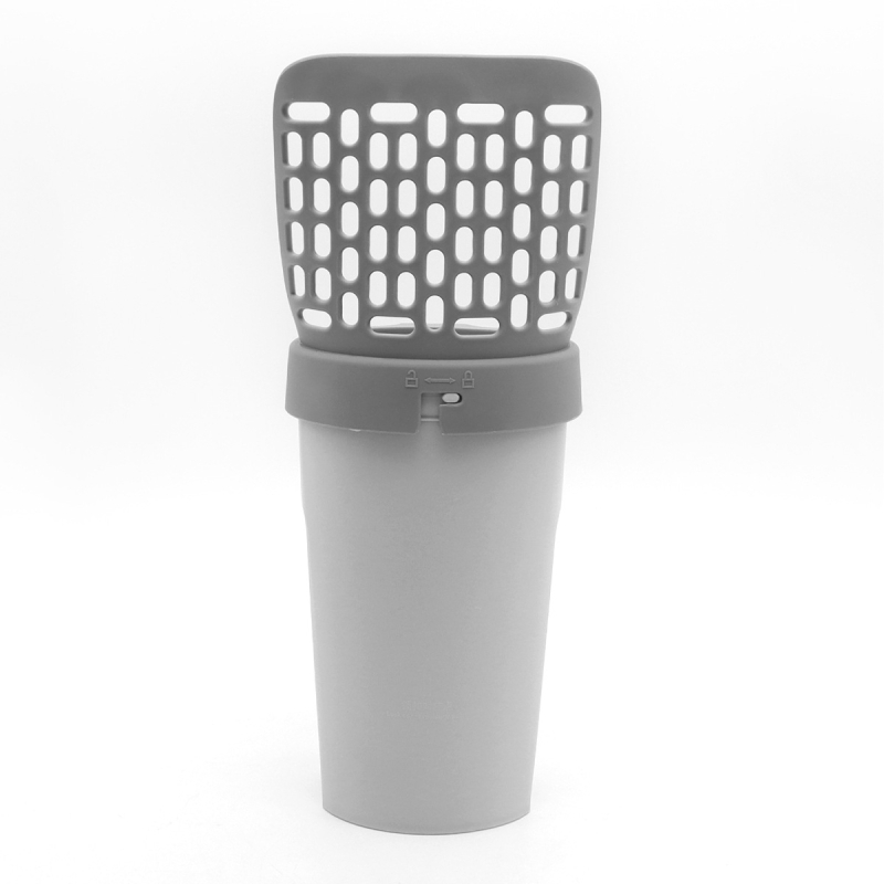 Set lopată nisip pisică cu coș de gunoi detașabil, design două-in-unul, material PP, compatibil universal, brand SORADD