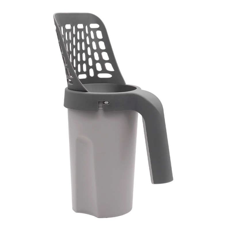 Set lopată nisip pisică cu coș de gunoi detașabil, design două-in-unul, material PP, compatibil universal, brand SORADD