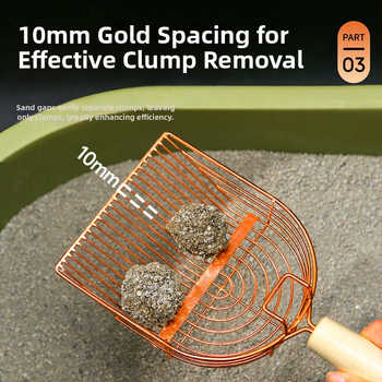 Lingură metalică pentru nisipul pisicii, a cincea generație, cu orificii mari, brand Cute and cute, cod Al736483987281