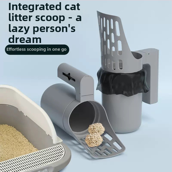 Xin chong műanyag macskaalom-lapát szűrővel és tároló dobozzal