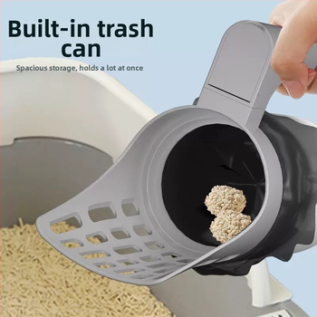 Xin chong műanyag macskaalom-lapát szűrővel és tároló dobozzal