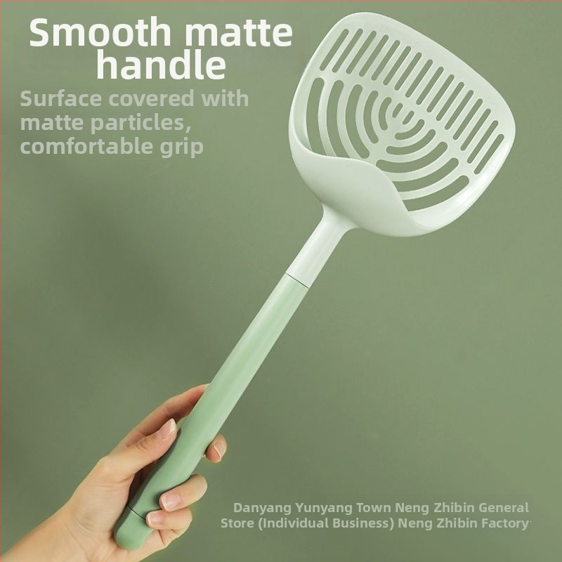 Katės kraiko šluotelė su ilga rankena — plastmasė, privatus prekės ženklas