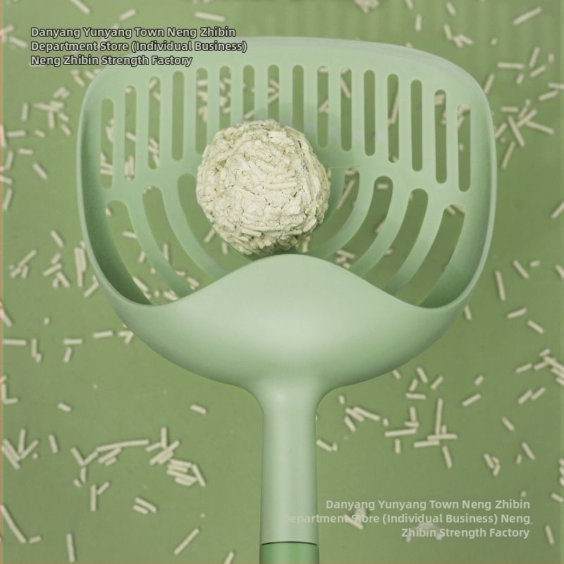 Katės kraiko šluotelė su ilga rankena — plastmasė, privatus prekės ženklas