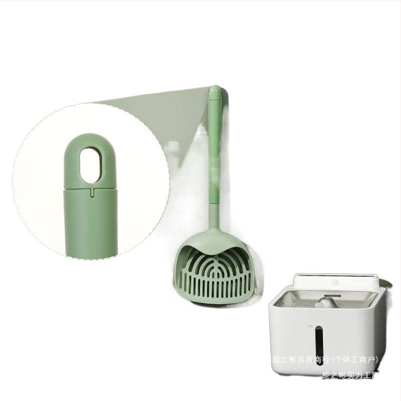 Katės kraiko šluotelė su ilga rankena — plastmasė, privatus prekės ženklas