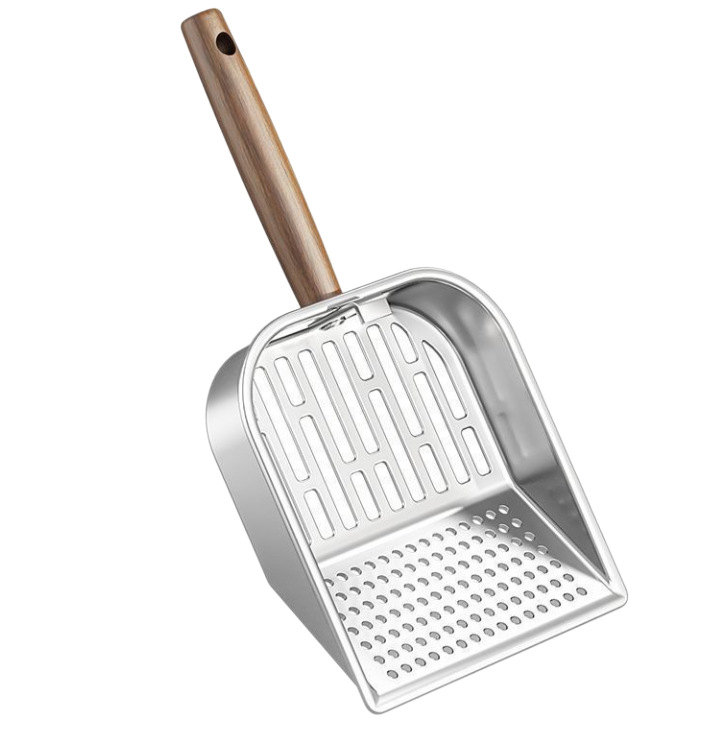 Macskaalom-lapát fából készült nyéllel és kampóval – otthoni használatra, többfunkciós lapát