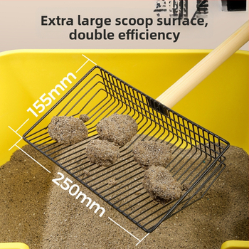 Hosszú nyeletű macskaalom-lapát finom lyukakkal — ABS műanyag, kód: 640036797964, Márka: Egyéb