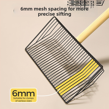 Hosszú nyeletű macskaalom-lapát finom lyukakkal — ABS műanyag, kód: 640036797964, Márka: Egyéb