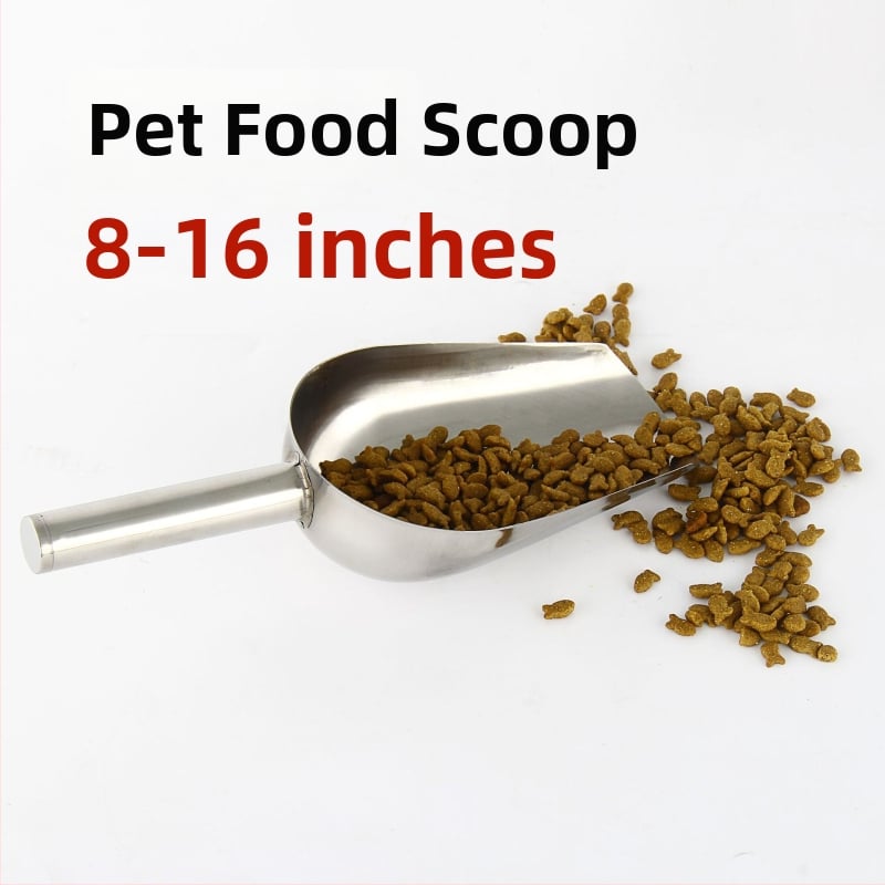 Lingură de hrană pentru animale din oțel inoxidabil, pentru pisici și câini, durabilă