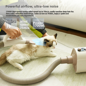 Mājdzīvnieku žāvēšanas pūtējs — jaudīgs, kluss, bez pakaramā rokas dizains, modelis GDF01B, 1600W, AC motors, 110V, spirālveida apkures elements