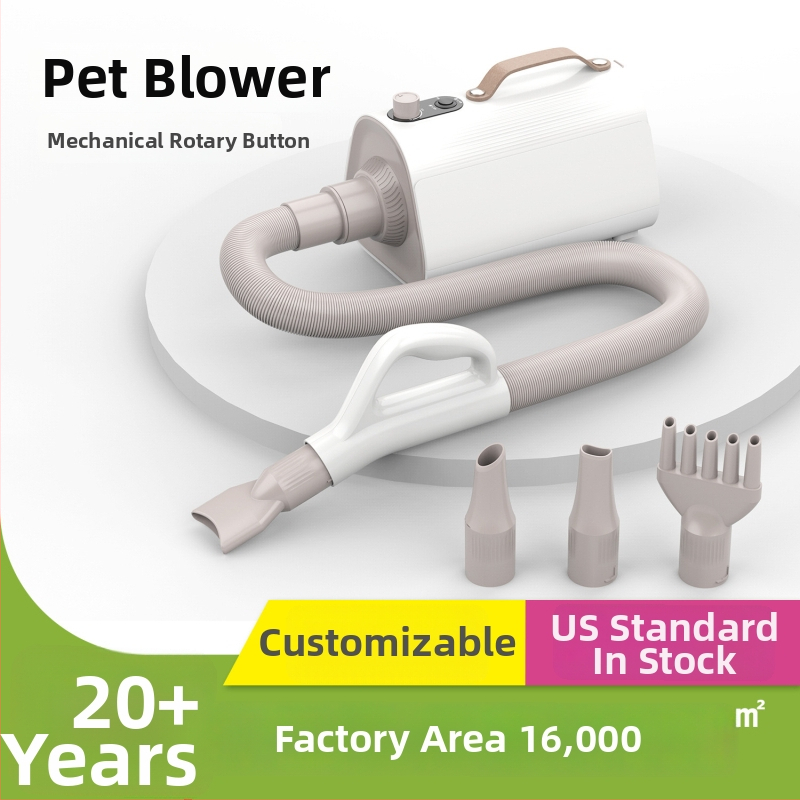 Mājdzīvnieku žāvēšanas pūtējs — jaudīgs, kluss, bez pakaramā rokas dizains, modelis GDF01B, 1600W, AC motors, 110V, spirālveida apkures elements