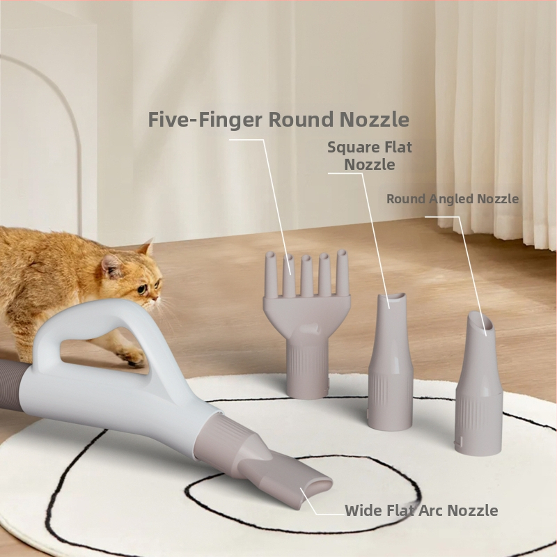 Mājdzīvnieku žāvēšanas pūtējs — jaudīgs, kluss, bez pakaramā rokas dizains, modelis GDF01B, 1600W, AC motors, 110V, spirālveida apkures elements