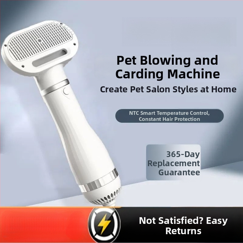 Kaķu un suņu matu žāvētājs – viss vienā vannas procedūrai un ātrai žāvēšanai, DC motors, 2000W+, spirālveida apkures elements, pārkaršanas aizsardzība, spriegums ≤36V